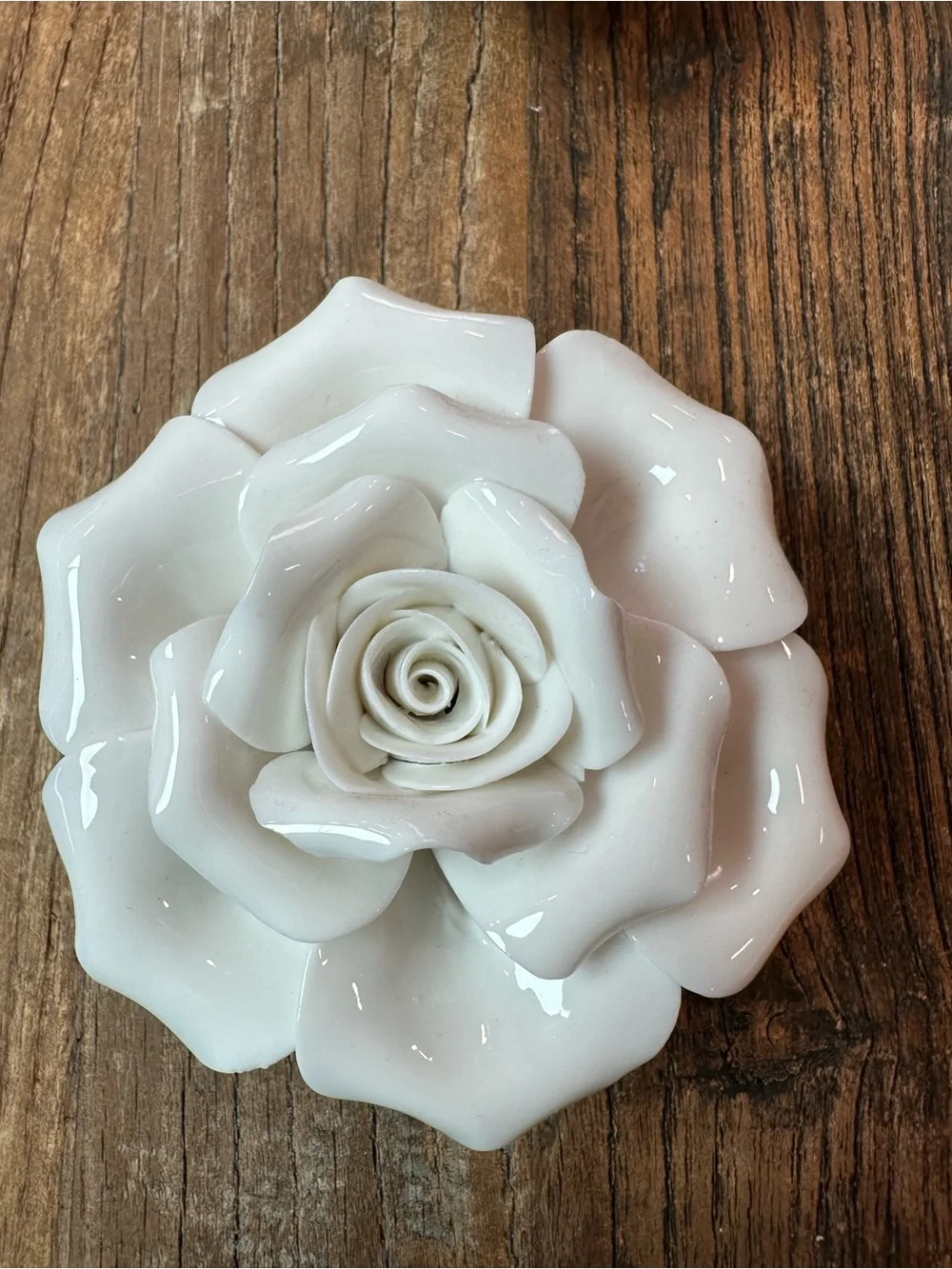 White Ceramic Floral Wall Accents - Set of 4